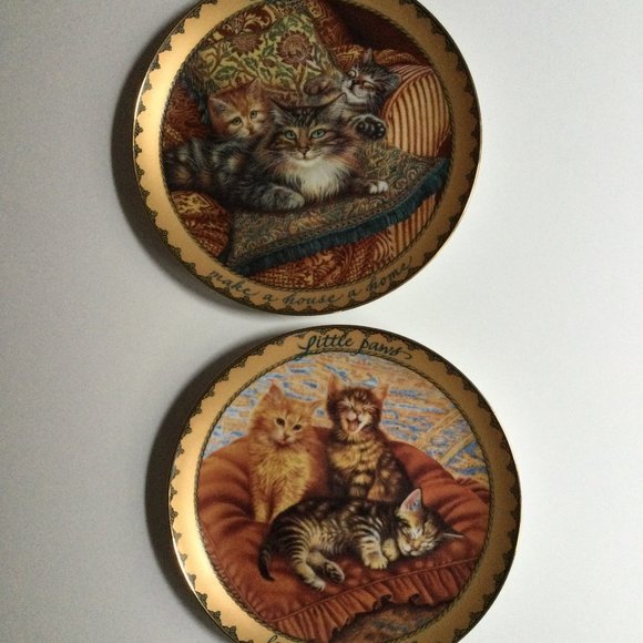 2 Bradford collector plates sitting pretty series cats plates 8" by Karen Murry - Picture 1 of 4